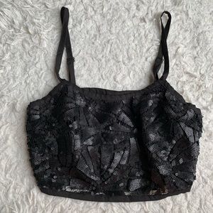 Black sequin going out top